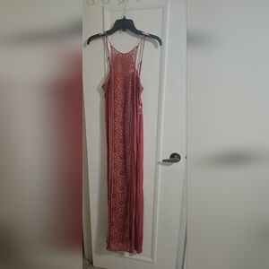 Altar'd State Terracotta Lace Maxi Dress